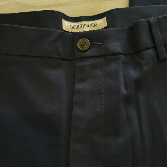 Goodthread Mens Navy Blue Straight Fit Cotton Wrinkle Free Chino Pant Sz 36W 32L - Picture 7 of 9